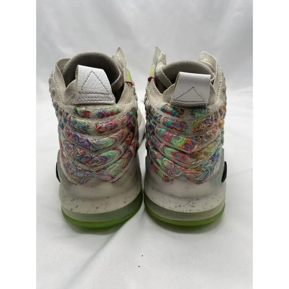 Nike‎ LeBron 17 Air Command Force White Black Multi-Color Size 7Y BQ5594 100